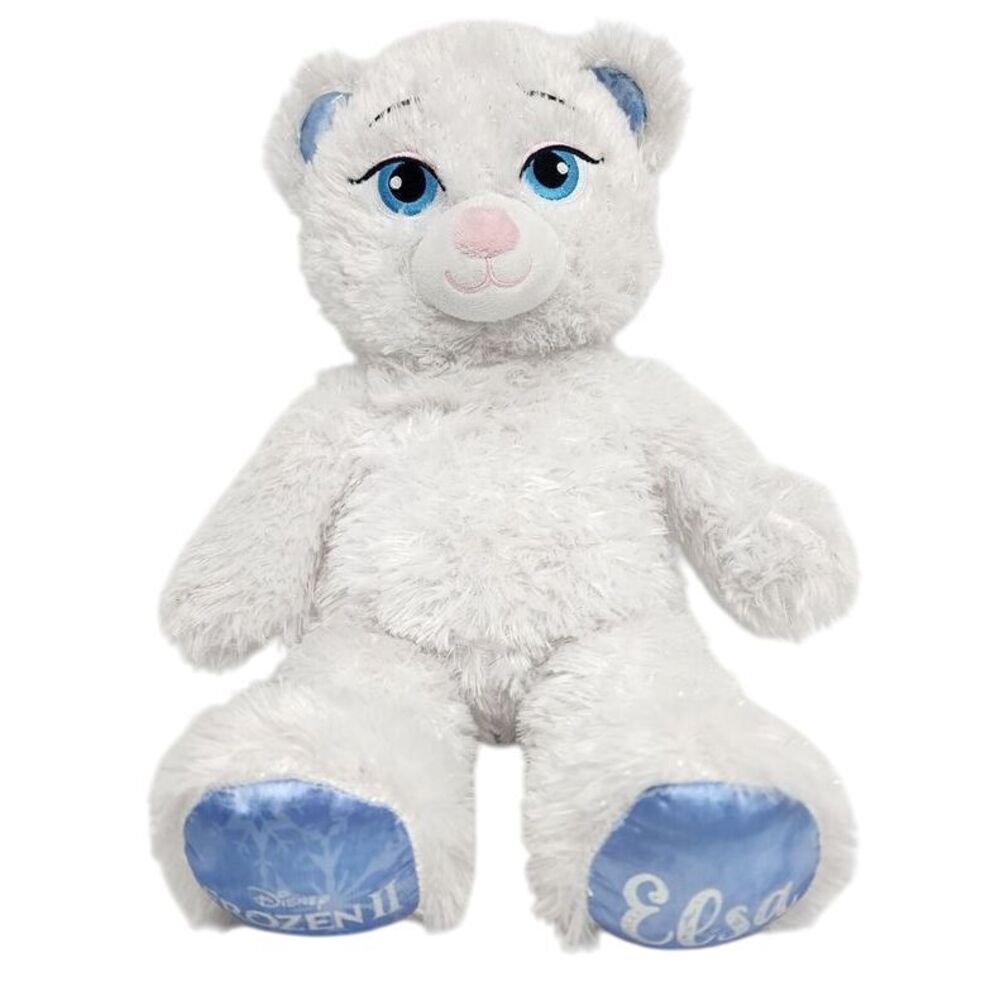 Build A Bear BAB Elsa Frozen Bear Stuffed Plush‎ Sparkly White